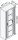 CP Omnispace Rollladenschrank lichtgrau 4 Fachböden 80,0 x 42,0 x 198,0 cm