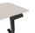 BISLEY E-StarterTech elektrisch höhenverstellbarer Schreibtisch lichtgrau rechteckig, T-Fuß-Gestell schwarz 120,0 x 60,0 cm