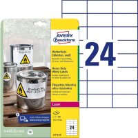 AVERY Zweckform wetterfeste Folienetiketten L4718-20...