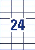 AVERY Zweckform wetterfeste Folienetiketten L4718-20 weiß 70,0 x 37,0 mm, 20 Blatt