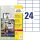 AVERY Zweckform wetterfeste Folienetiketten L4718-20 weiß 70,0 x 37,0 mm, 20 Blatt