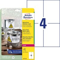 AVERY Zweckform wetterfeste Folienetiketten L4719-20...