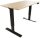 BISLEY E-StarterTech elektrisch höhenverstellbarer Schreibtisch kendal eiche rechteckig, T-Fuß-Gestell schwarz 120,0 x 60,0 cm