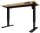 BISLEY E-StarterTech elektrisch höhenverstellbarer Schreibtisch kendal eiche rechteckig, T-Fuß-Gestell schwarz 120,0 x 60,0 cm