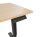 BISLEY E-StarterTech elektrisch höhenverstellbarer Schreibtisch kendal eiche rechteckig, T-Fuß-Gestell schwarz 120,0 x 60,0 cm