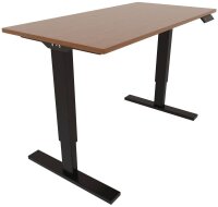 BISLEY E-StarterTech elektrisch höhenverstellbarer Schreibtisch lincoln walnuss rechteckig, T-Fuß-Gestell schwarz 120,0 x 60,0 cm