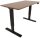 BISLEY E-StarterTech elektrisch höhenverstellbarer Schreibtisch lincoln walnuss rechteckig, T-Fuß-Gestell schwarz 120,0 x 60,0 cm