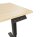 BISLEY E-StarterTech elektrisch höhenverstellbarer Schreibtisch ahorn rechteckig, T-Fuß-Gestell schwarz 120,0 x 60,0 cm