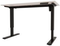 BISLEY E-StarterTech elektrisch höhenverstellbarer Schreibtisch lichtgrau rechteckig, T-Fuß-Gestell schwarz 160,0 x 60,0 cm