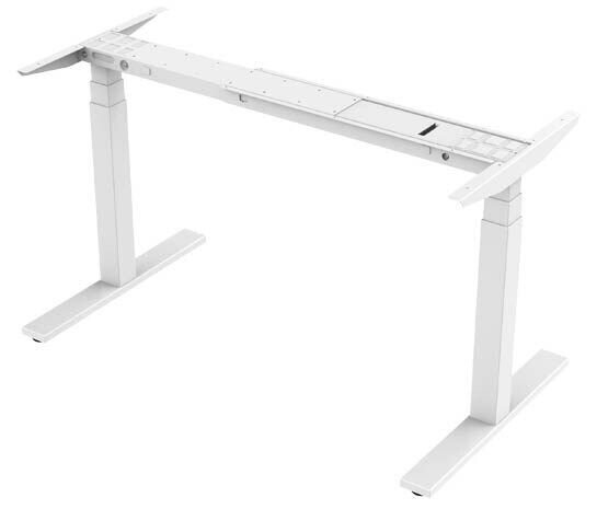 BISLEY E-WonderTech höhenverstellbares Schreibtischgestell verkehrsweiß rechteckig, T-Fuß-Gestell weiß 110,0 - 180,0 x 60,0 - 80,0 cm