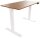 BISLEY E-StarterTech elektrisch höhenverstellbarer Schreibtisch lincoln walnuss rechteckig, T-Fuß-Gestell weiß 140,0 x 60,0 cm