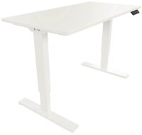 BISLEY E-StarterTech elektrisch höhenverstellbarer Schreibtisch weiß rechteckig, T-Fuß-Gestell weiß 140,0 x 80,0 cm