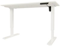 BISLEY E-StarterTech elektrisch höhenverstellbarer Schreibtisch weiß rechteckig, T-Fuß-Gestell weiß 140,0 x 80,0 cm
