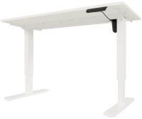 BISLEY E-StarterTech elektrisch höhenverstellbarer Schreibtisch weiß rechteckig, T-Fuß-Gestell weiß 140,0 x 80,0 cm