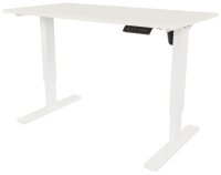 BISLEY E-StarterTech elektrisch höhenverstellbarer Schreibtisch weiß rechteckig, T-Fuß-Gestell weiß 140,0 x 80,0 cm