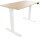 BISLEY E-StarterTech elektrisch höhenverstellbarer Schreibtisch kendal eiche rechteckig, T-Fuß-Gestell weiß 140,0 x 80,0 cm