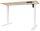 BISLEY E-StarterTech elektrisch höhenverstellbarer Schreibtisch kendal eiche rechteckig, T-Fuß-Gestell weiß 140,0 x 80,0 cm