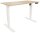 BISLEY E-StarterTech elektrisch höhenverstellbarer Schreibtisch kendal eiche rechteckig, T-Fuß-Gestell weiß 140,0 x 80,0 cm
