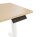 BISLEY E-StarterTech elektrisch höhenverstellbarer Schreibtisch kendal eiche rechteckig, T-Fuß-Gestell weiß 140,0 x 80,0 cm