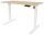 BISLEY E-StarterTech elektrisch höhenverstellbarer Schreibtisch kendal eiche rechteckig, T-Fuß-Gestell weiß 140,0 x 80,0 cm
