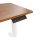 BISLEY E-StarterTech elektrisch höhenverstellbarer Schreibtisch lincoln walnuss rechteckig, T-Fuß-Gestell weiß 140,0 x 80,0 cm
