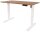 BISLEY E-StarterTech elektrisch höhenverstellbarer Schreibtisch lincoln walnuss rechteckig, T-Fuß-Gestell weiß 140,0 x 80,0 cm