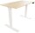 BISLEY E-StarterTech elektrisch höhenverstellbarer Schreibtisch ahorn rechteckig, T-Fuß-Gestell weiß 140,0 x 80,0 cm