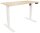 BISLEY E-StarterTech elektrisch höhenverstellbarer Schreibtisch ahorn rechteckig, T-Fuß-Gestell weiß 140,0 x 80,0 cm