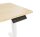 BISLEY E-StarterTech elektrisch höhenverstellbarer Schreibtisch ahorn rechteckig, T-Fuß-Gestell weiß 140,0 x 80,0 cm