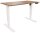 BISLEY E-StarterTech elektrisch höhenverstellbarer Schreibtisch lincoln walnuss rechteckig, T-Fuß-Gestell weiß 160,0 x 60,0 cm