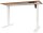 BISLEY E-StarterTech elektrisch höhenverstellbarer Schreibtisch lincoln walnuss rechteckig, T-Fuß-Gestell weiß 160,0 x 80,0 cm
