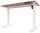 BISLEY E-StarterTech elektrisch höhenverstellbarer Schreibtisch lincoln walnuss rechteckig, T-Fuß-Gestell weiß 160,0 x 80,0 cm