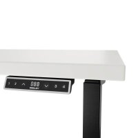 BISLEY E-WonderTech elektrisch höhenverstellbarer Schreibtisch weiß rechteckig, T-Fuß-Gestell schwarz 120,0 x 60,0 cm