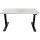 BISLEY E-WonderTech elektrisch höhenverstellbarer Schreibtisch lichtgrau rechteckig, T-Fuß-Gestell schwarz 160,0 x 60,0 cm