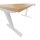 BISLEY E-WonderTech elektrisch höhenverstellbarer Schreibtisch kendal eiche rechteckig, T-Fuß-Gestell weiß 160,0 x 60,0 cm