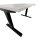 BISLEY E-WonderTech elektrisch höhenverstellbarer Schreibtisch lichtgrau rechteckig, T-Fuß-Gestell schwarz 140,0 x 80,0 cm