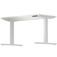 BISLEY E-WonderTech elektrisch höhenverstellbarer Schreibtisch weiß rechteckig, T-Fuß-Gestell weiß 120,0 x 60,0 cm