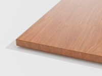 BISLEY E-WonderTech elektrisch höhenverstellbarer Schreibtisch lincoln walnuss rechteckig, T-Fuß-Gestell schwarz 120,0 x 60,0 cm