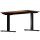 BISLEY E-WonderTech elektrisch höhenverstellbarer Schreibtisch lincoln walnuss rechteckig, T-Fuß-Gestell schwarz 120,0 x 60,0 cm