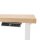 BISLEY E-WonderTech elektrisch höhenverstellbarer Schreibtisch ahorn rechteckig, T-Fuß-Gestell weiß 120,0 x 60,0 cm