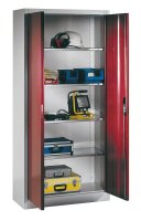 CP Stahlschrank 08920-00 S10110 lichtgrau, rubinrot 4...