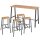 HAMMERBACHER Stehtisch-Set Meeting Point Industrial asteiche rechteckig, 4-Fuß-Gestell grau, 175,0 x 68,0 x 104,2 cm