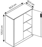 CP Stahlschrank 8520-000 S10092 lichtgrau, enzianblau 2...