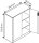 CP Stahlschrank 8520-000 S10092 lichtgrau, enzianblau 2 Fachböden 93,0 x 40,0 x 120,0 cm, aufgebaut, 1 St.