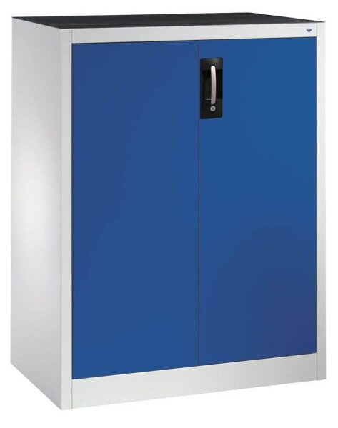 CP Stahlschrank 8521-000 S10139 lichtgrau, enzianblau 2 Fachböden 93,0 x 50,0 x 120,0 cm, aufgebaut, 1 St.