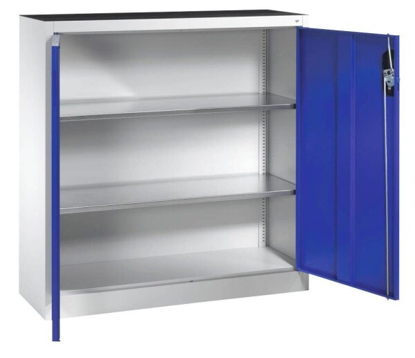 CP Stahlschrank 8530-000 S10117 lichtgrau, enzianblau 2 Fachböden 120,0 x 40,0 x 120,0 cm, aufgebaut, 1 St.