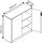 CP Stahlschrank 8530-000 S10117 lichtgrau, enzianblau 2 Fachböden 120,0 x 40,0 x 120,0 cm, aufgebaut, 1 St.