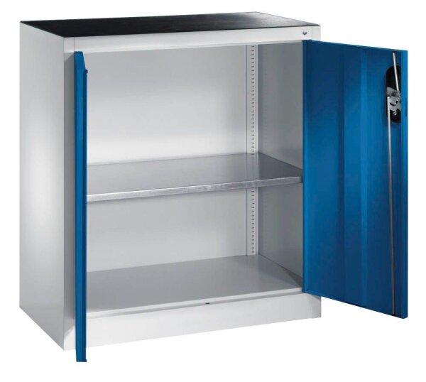 CP Stahlschrank 8820-000 S10238 lichtgrau, enzianblau 1 Fachboden 93,0 x 40,0 x 100,0 cm, aufgebaut, 1 St.