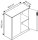 CP Stahlschrank 8820-000 S10238 lichtgrau, enzianblau 1 Fachboden 93,0 x 40,0 x 100,0 cm, aufgebaut, 1 St.