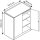 CP Stahlschrank 88210-00 S10002 lichtgrau, enzianblau 1 Fachboden 94,0 x 50,0 x 100,0 cm, aufgebaut, 1 St.